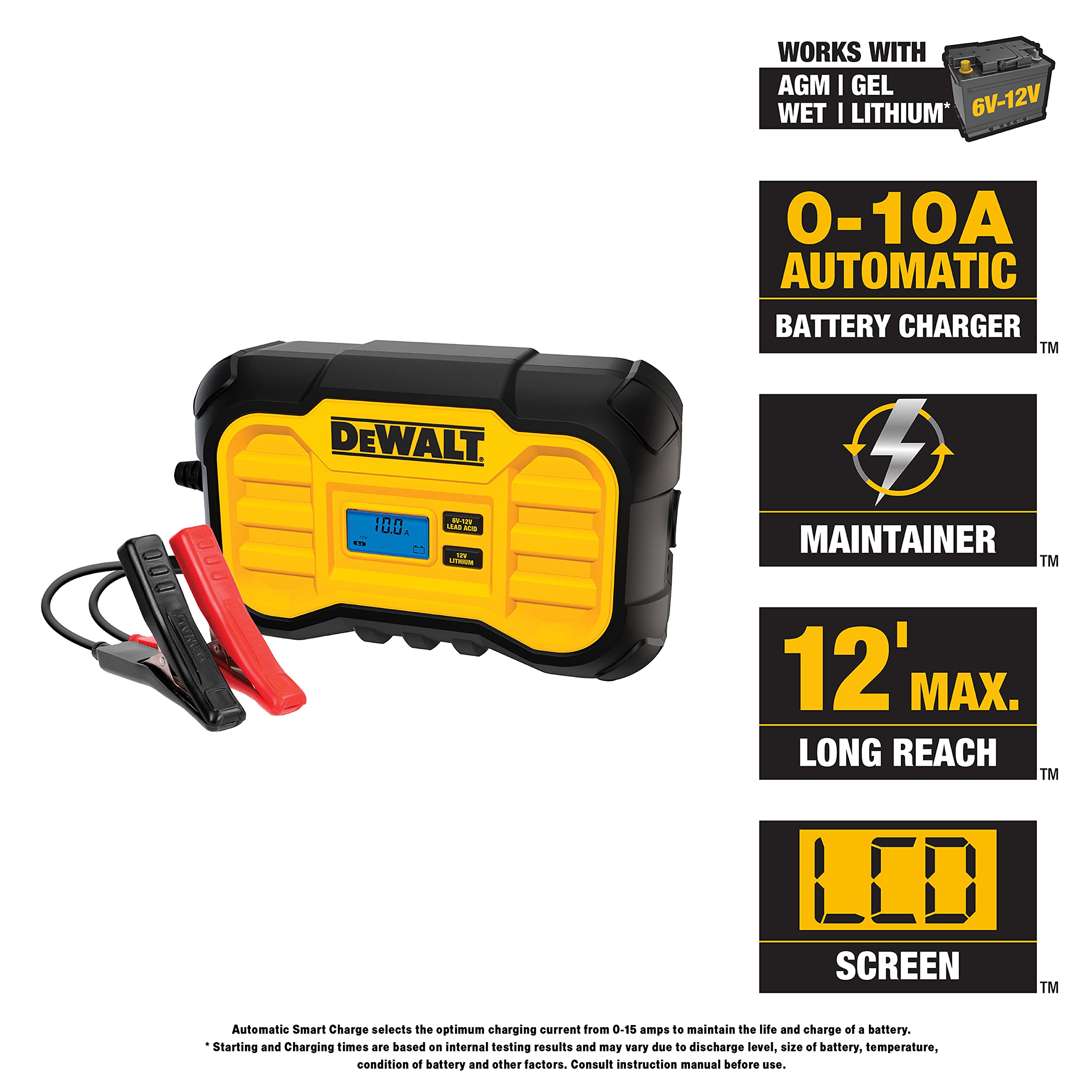 Foto 3 pulgar | Cargador De Baterías Dewalt Dxaec10 Professional 10a 6v/12v - Venta Internacional.