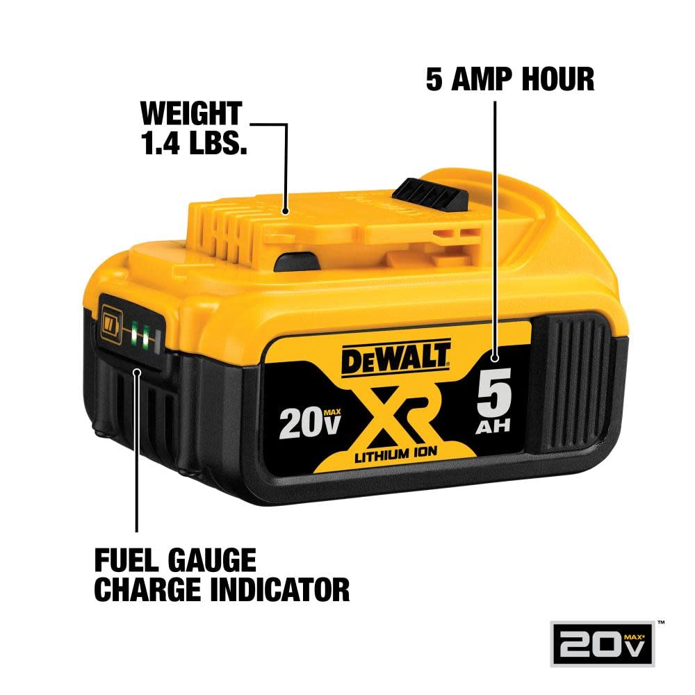 Foto 2 | Kit De Batería Y Cargador Dewalt 20v Max 5.0ah Con Bolsa - Venta Internacional.