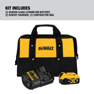 Foto 4 | Kit De Batería Y Cargador Dewalt 20v Max 5.0ah Con Bolsa - Venta Internacional.