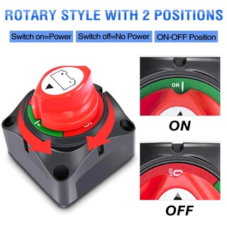 Foto 6 | Interruptor De Batería Nilight De 12 V, 24 V, 48 V, 275 A, Encendido/apagado, Resistente - Venta Internacional.