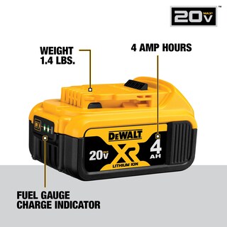 Foto 3 | Batería Dewalt De 20 V Como Máximo, 2 Ah Y 4 Ah, Paquete De 4 Con Indicador De Combustible Led - Venta Internacional.