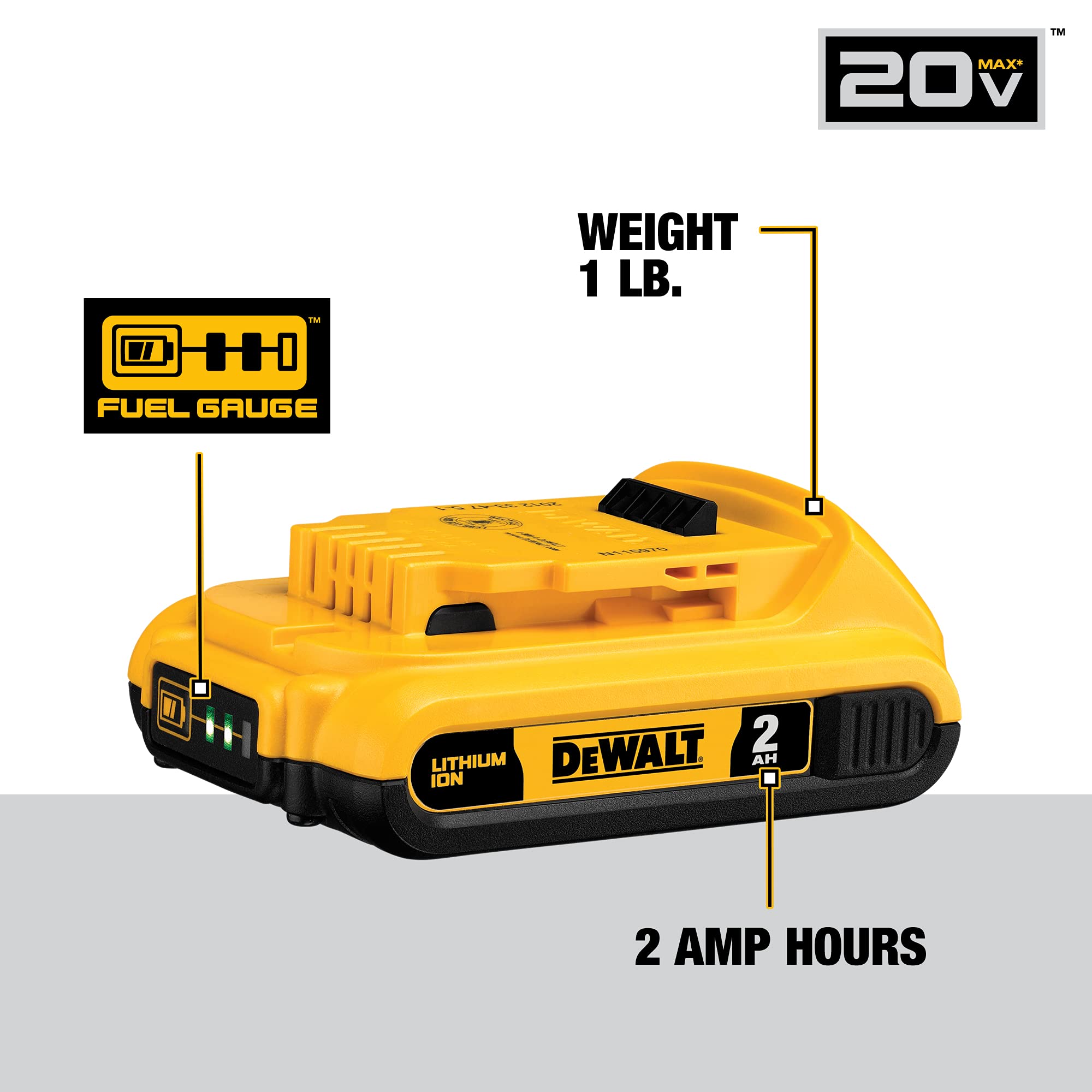 Foto 5 pulgar | Batería Dewalt De 20 V Como Máximo, 2 Ah Y 4 Ah, Paquete De 4 Con Indicador De Combustible Led - Venta Internacional.
