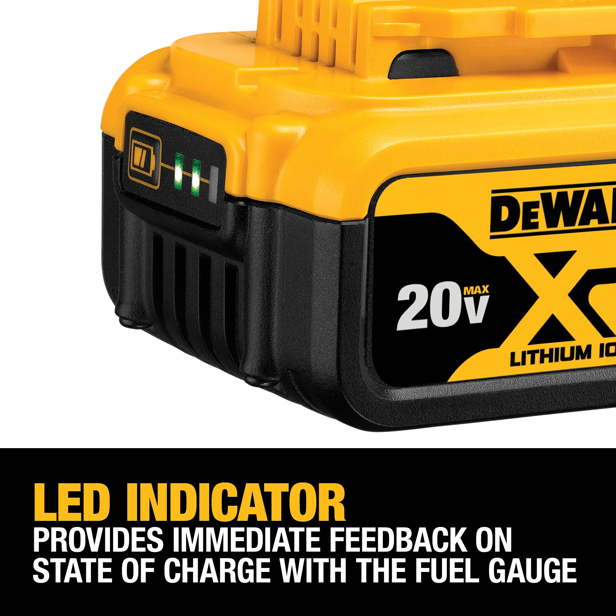 Foto 6 pulgar | Batería Dewalt De 20 V Como Máximo, 2 Ah Y 4 Ah, Paquete De 4 Con Indicador De Combustible Led - Venta Internacional.