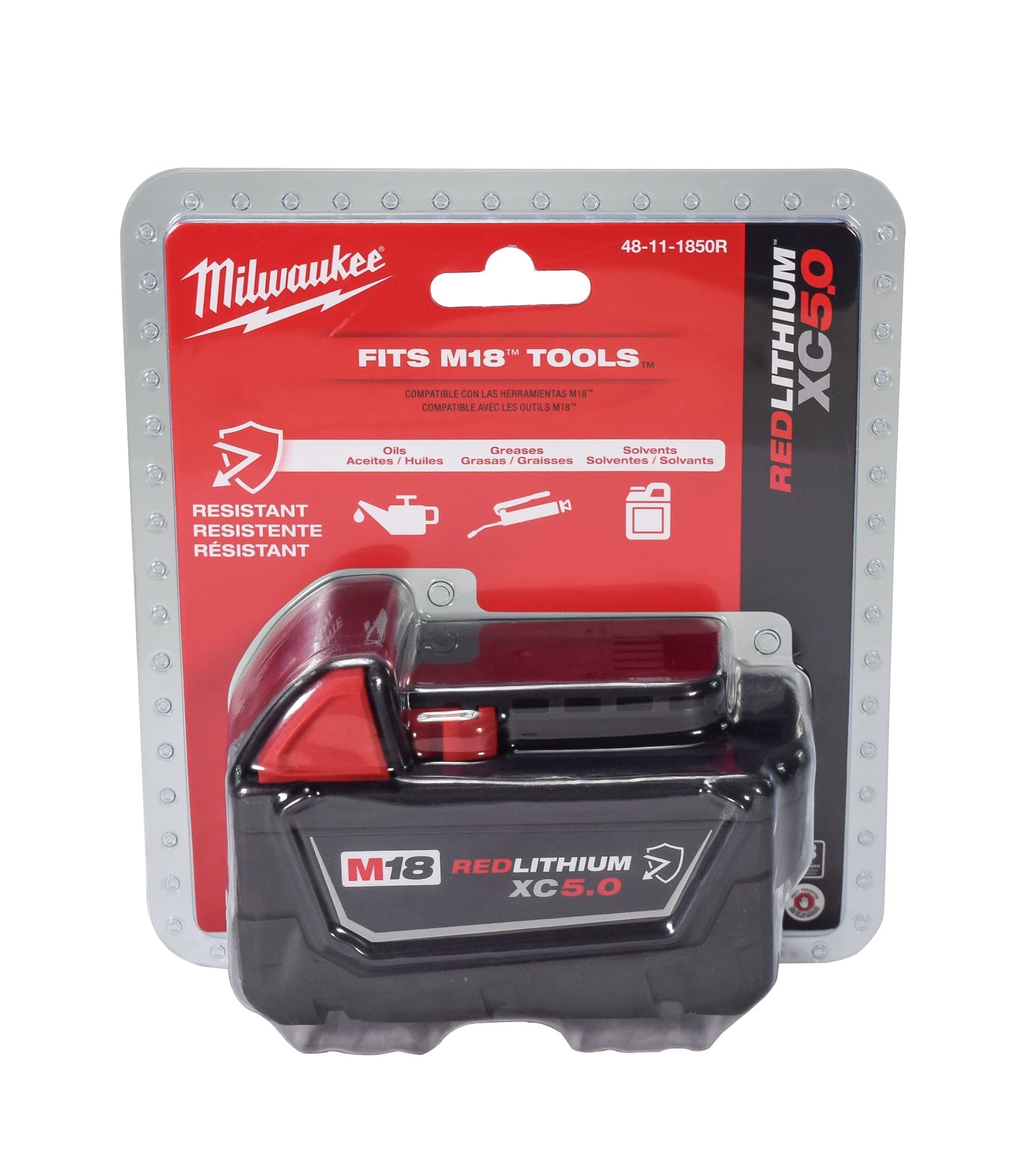 Foto 3 pulgar | Batería Milwaukee M18 18 V 5 Ah Xc De Capacidad Extendida, Paquete De 2 - Venta Internacional.