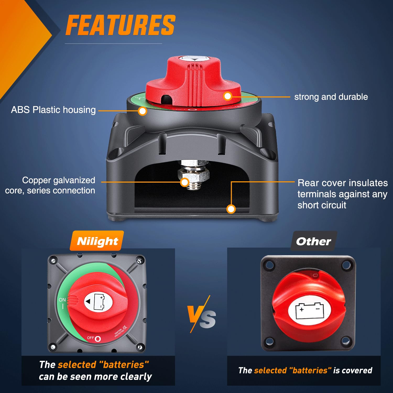 Foto 7 | Interruptor De Batería Nilight 600a 12v 24v 48v Para Remolque De Camión - Venta Internacional.