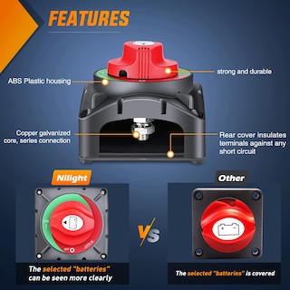 Foto 7 | Interruptor De Batería Nilight 600a 12v 24v 48v Para Remolque De Camión - Venta Internacional.