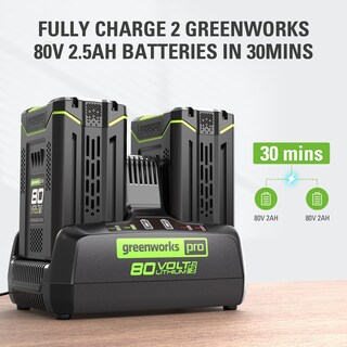 Foto 4 | Cargador Greenworks Pro, 80 V, 8 A, Batería Genuina Rápida De Doble Puerto - Venta Internacional.