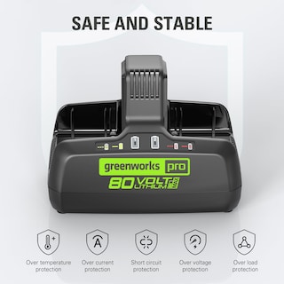 Foto 5 | Cargador Greenworks Pro, 80 V, 8 A, Batería Genuina Rápida De Doble Puerto - Venta Internacional.