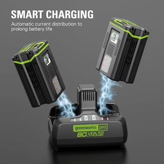 Foto 6 | Cargador Greenworks Pro, 80 V, 8 A, Batería Genuina Rápida De Doble Puerto - Venta Internacional.