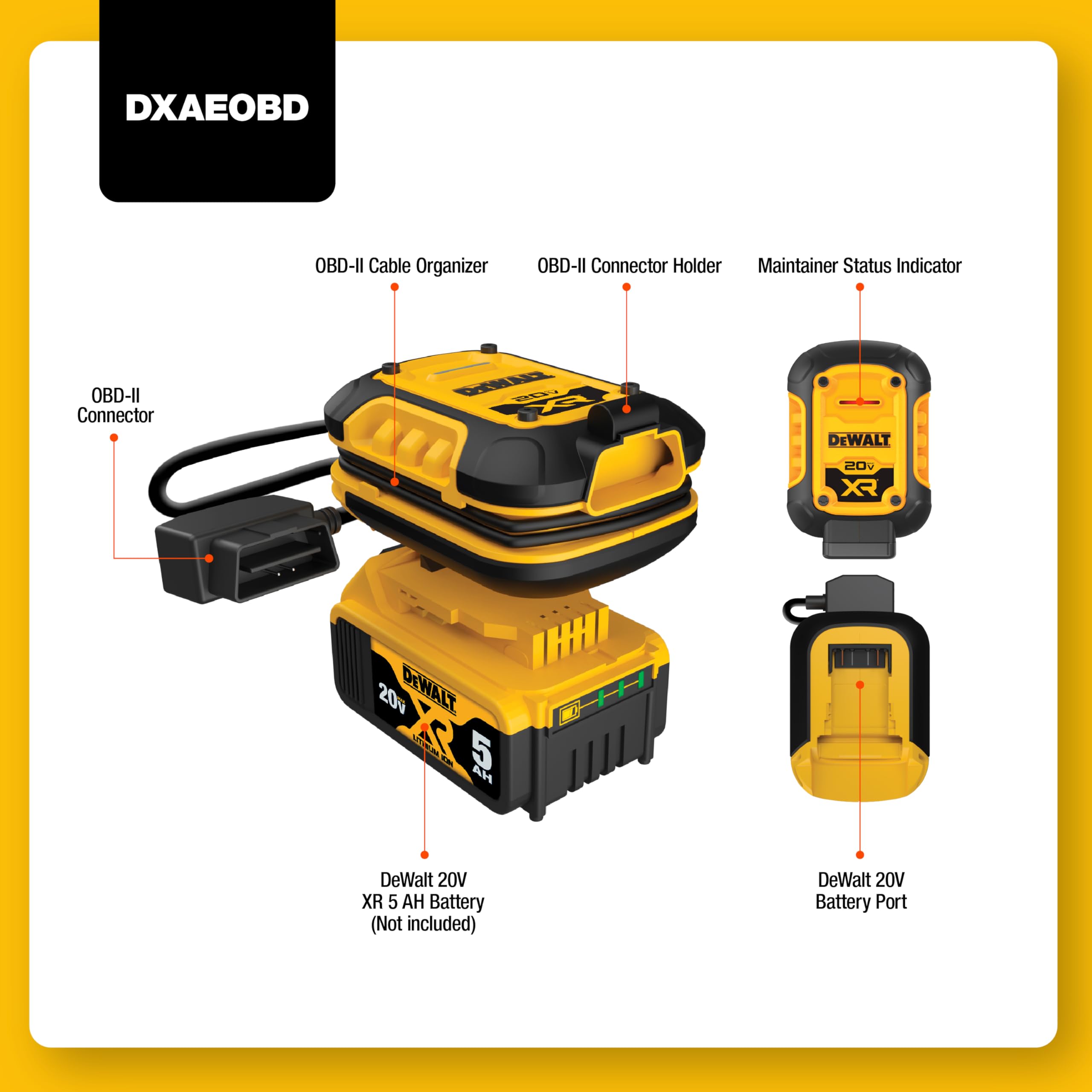 Foto 4 pulgar | Mantenedor De Baterías Dewalt Dxaeobd Professional 1a 20v - Venta Internacional.