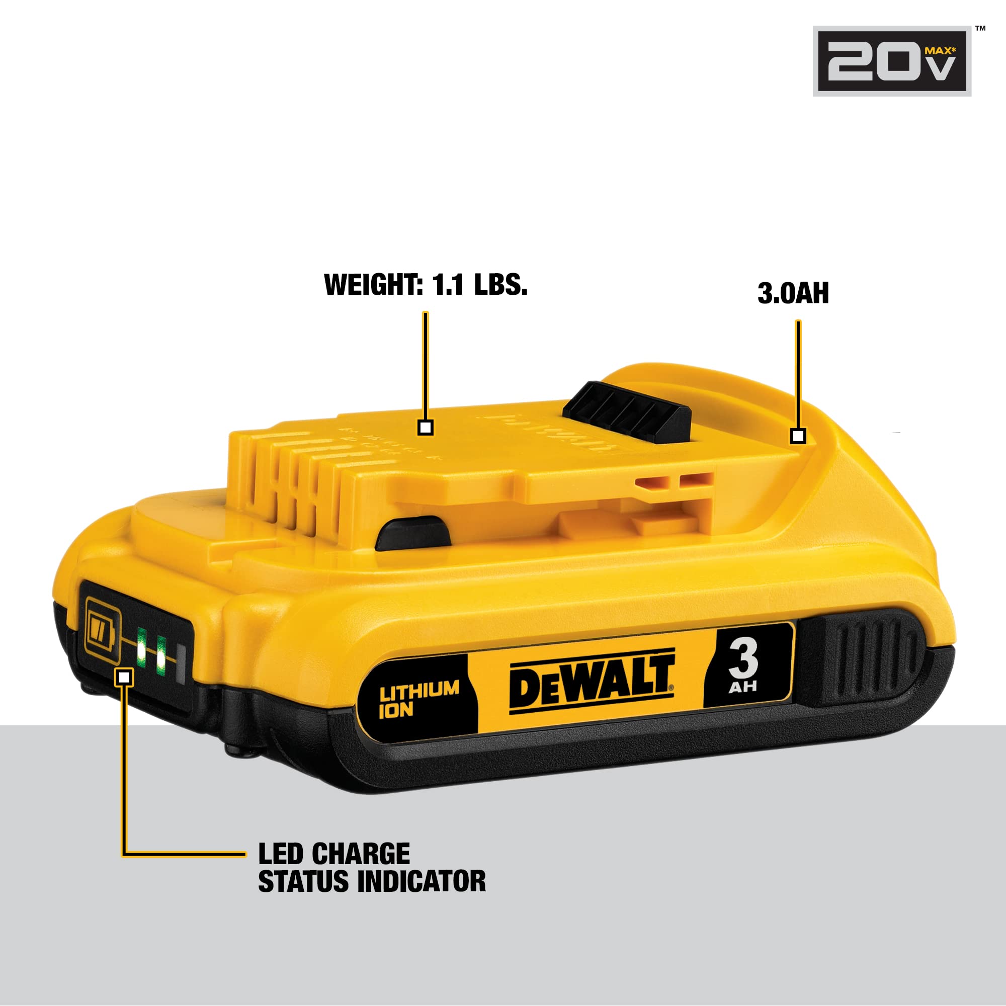 Foto 4 pulgar | Paquete De Baterías Dewalt 20v Max 3ah Con Cargador Dcb230c - Venta Internacional.