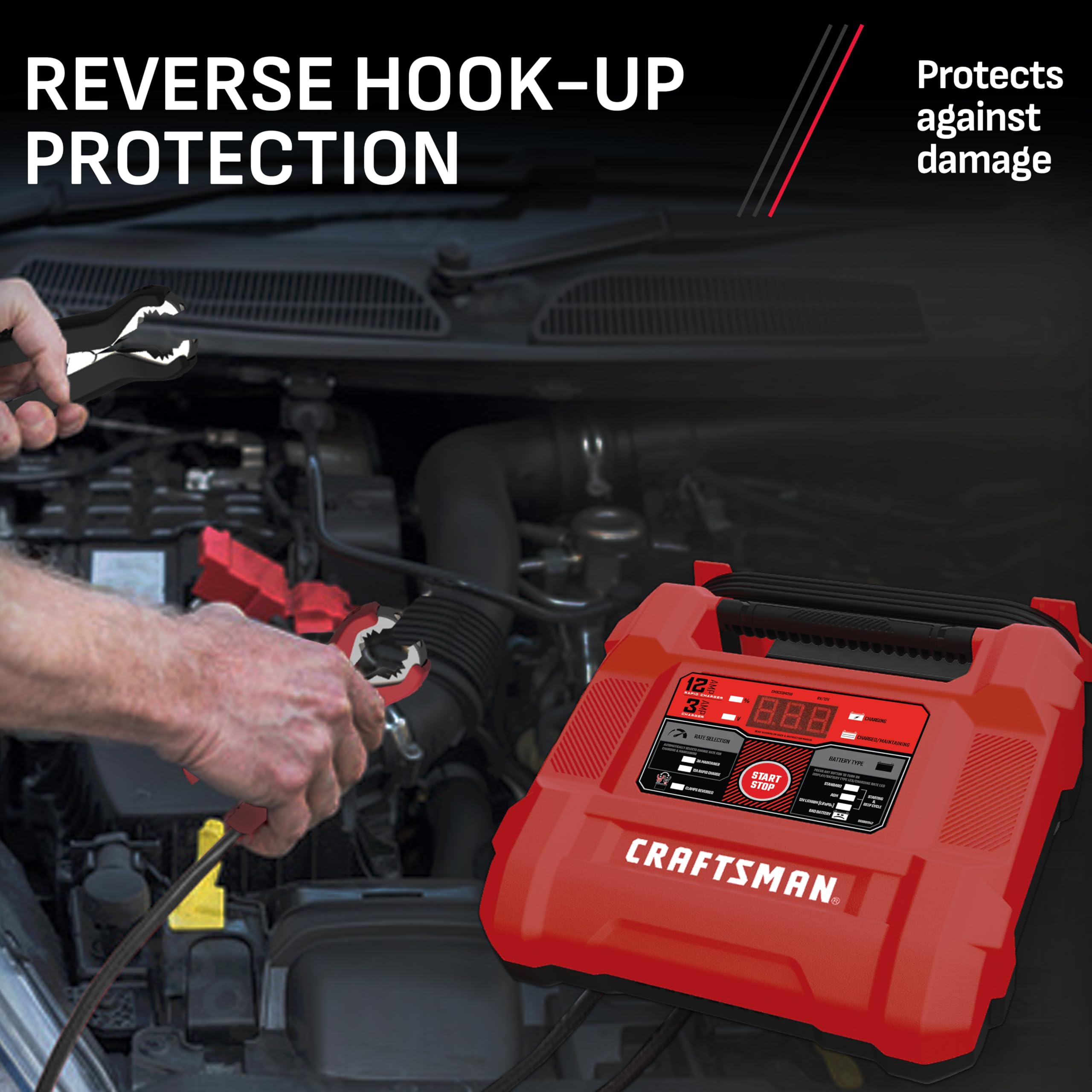 Foto 4 | Cargador De Batería Craftsman Cmxcesm258 12a 6/12v Para Coche - Venta Internacional.