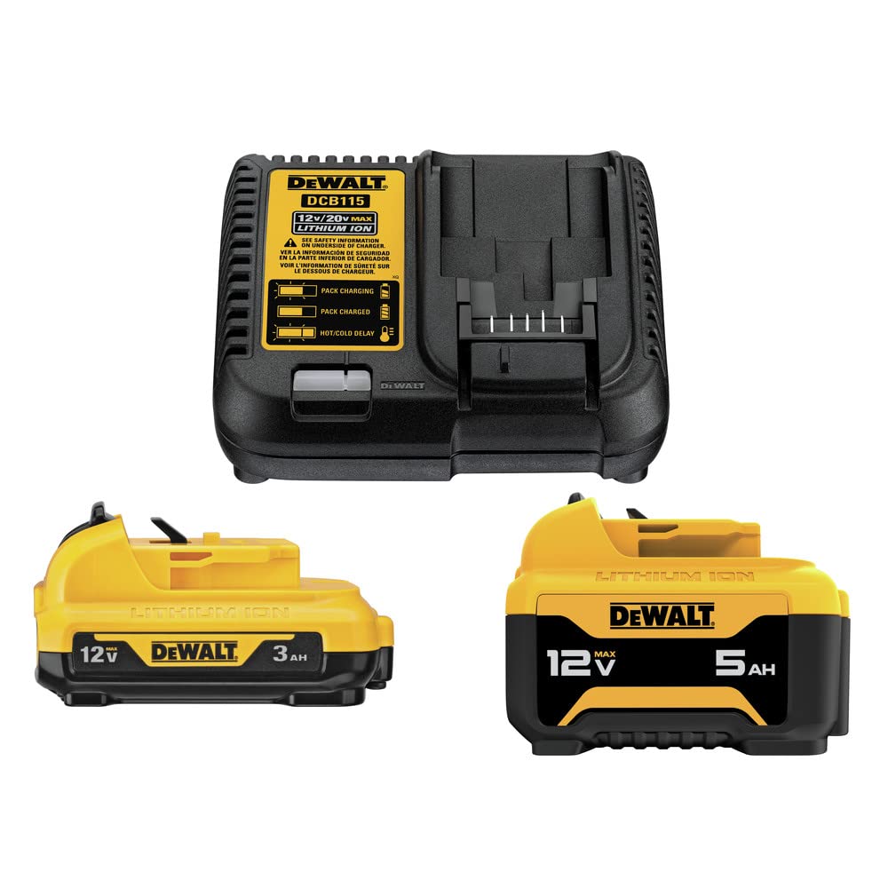Foto 1 | Kit De Inicio Dewalt Dcb135c De 12 V Con Baterías De 3 Ah Y 5 Ah Y Cargador - Venta Internacional.