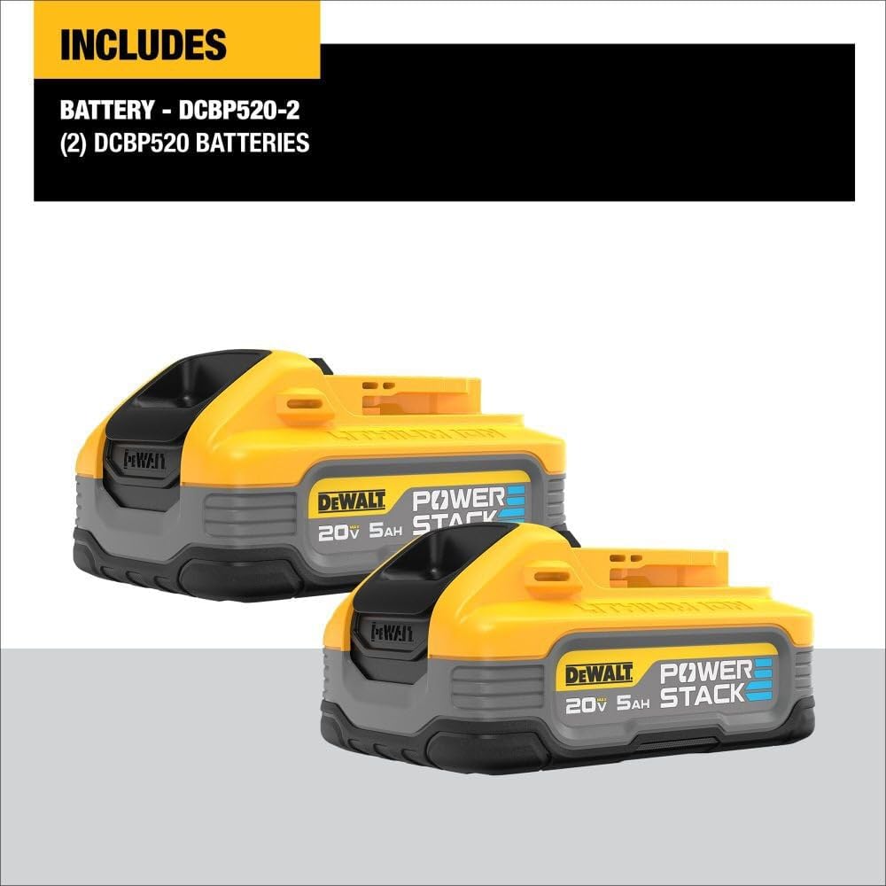 Foto 5 pulgar | Batería Dewalt, 20 V Max Xr Powerstack, 5 Ah, Iones De Litio, Paquete De 2 - Venta Internacional.