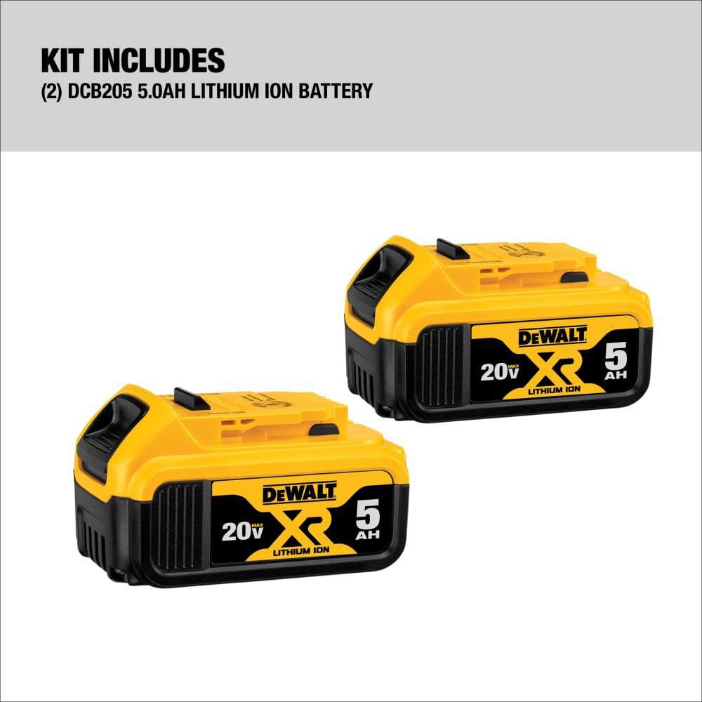 Foto 3 pulgar | Kit De Carga De Baterías Dewalt 20v Max Con 2 Baterías De 5ah - Venta Internacional.