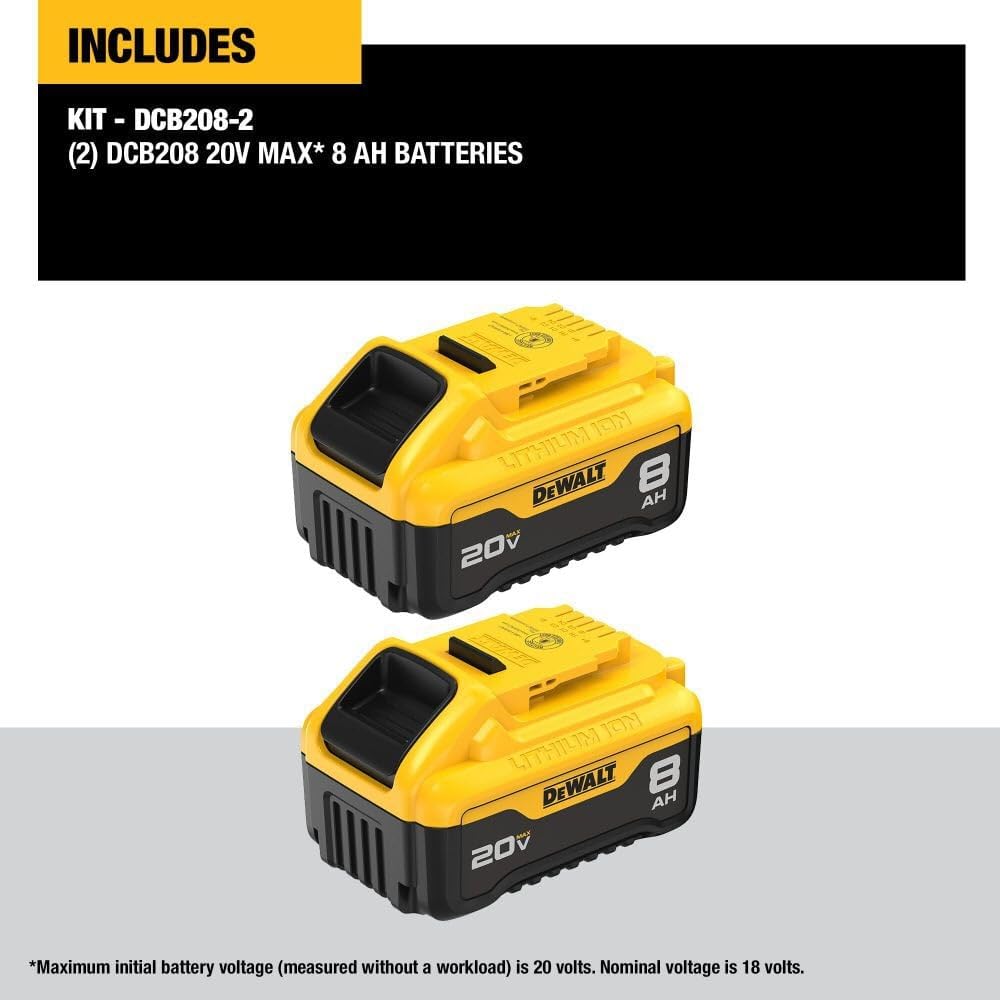 Foto 3 pulgar | Batería Dewalt 20 V Max* Xr 8.0 Ah, Paquete De 2 (dcb208-2) - Venta Internacional.