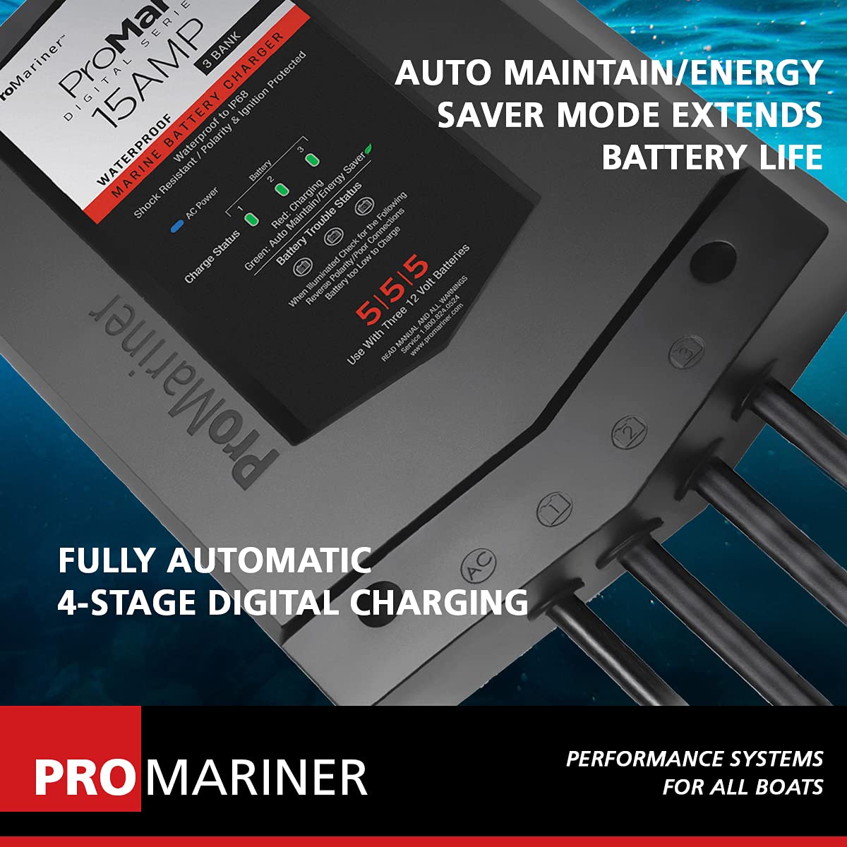 Foto 3 | Cargador De Batería Promariner Promar1 Ds Gen 3 15a Negro - Venta Internacional.