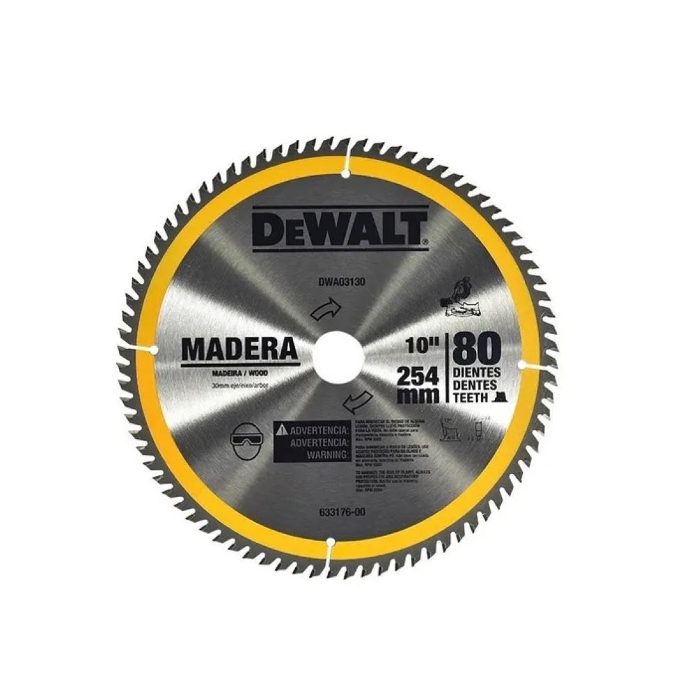 Disco Sierra Circular 10 In 80 Dientes Dewalt Dwa03130 Multicolor