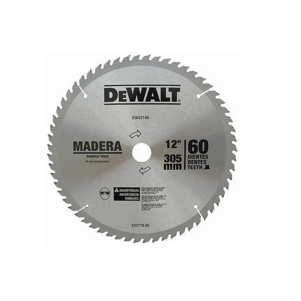 Disco Sierra Dewalt para Madera 12 X 60 Dientes Flecha 30mm