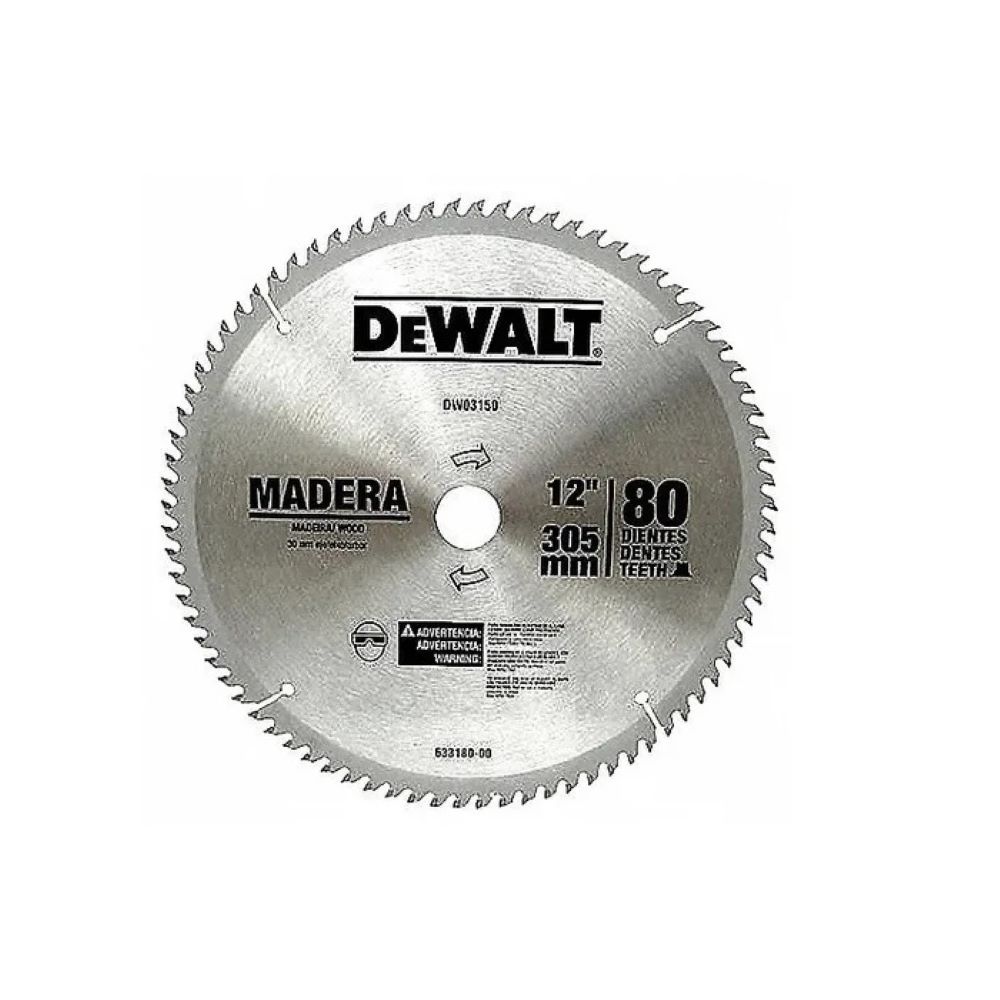 Disco Sierra para Madera 12 X 80 Dientes Flecha 30mm Dewalt