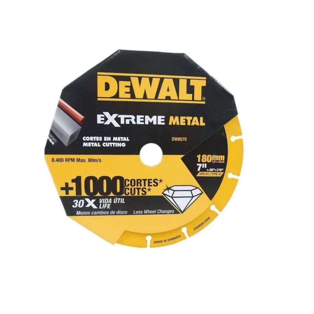 Disco Diamantado Extreme Corte Metal de 7in Dewalt Dw8570 Multicolor