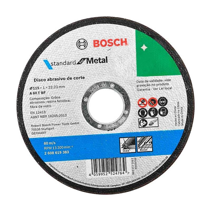 Disco Abrasivo de Corte para Metal 4 1/2 Bosch Gt0005