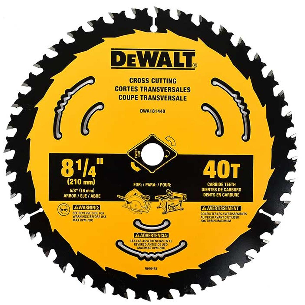 Foto 2 pulgar | Disco Circular para Sierra DeWalt Dwa181440 8-1/4"