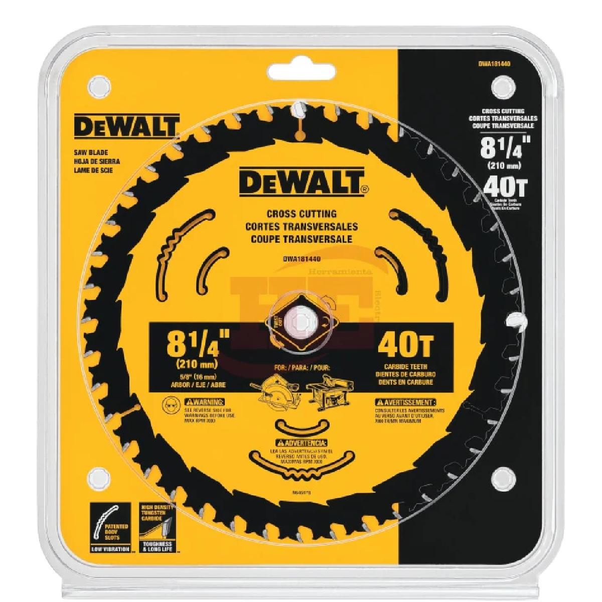 Foto 4 pulgar | Disco Circular para Sierra DeWalt Dwa181440 8-1/4"