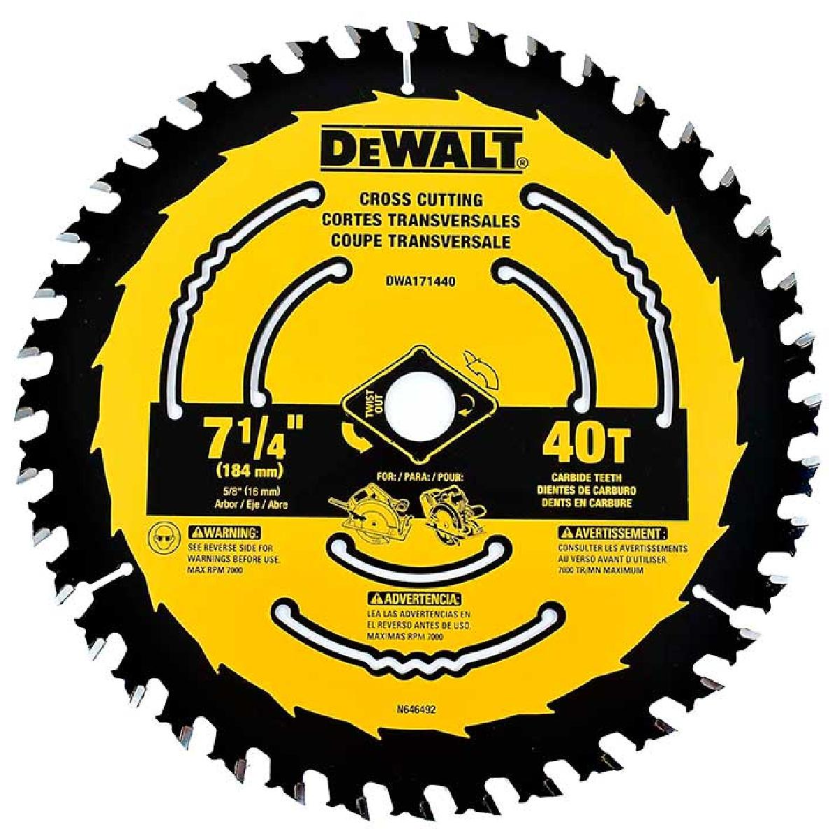 Disco para Sierra DeWalt Dwa171440 7-1/4"