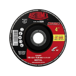 Foto 1 | Disco Austromex T-27 4”x1/4”x5/8” Desbaste Metal (hum)