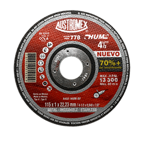 Disco De Corte  Para Metal Ferroso Y Acero Inoxidable Hum G-46 Austromex 778