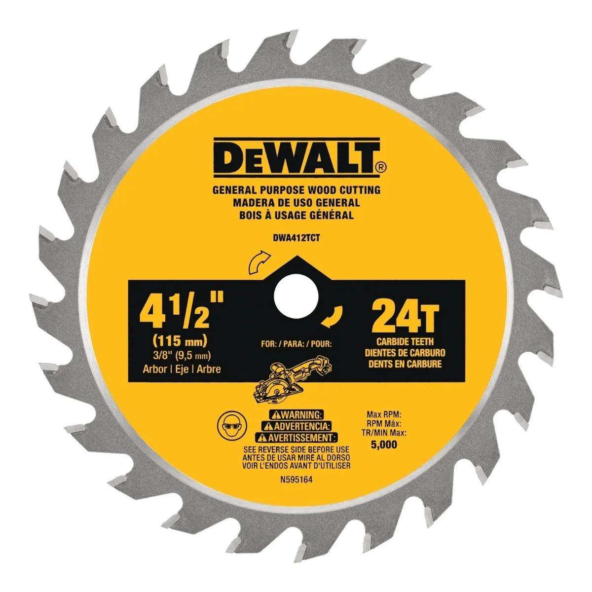 Foto 2 pulgar | Disco para Sierra Circular 4 1/2" DeWalt Dwa412tct