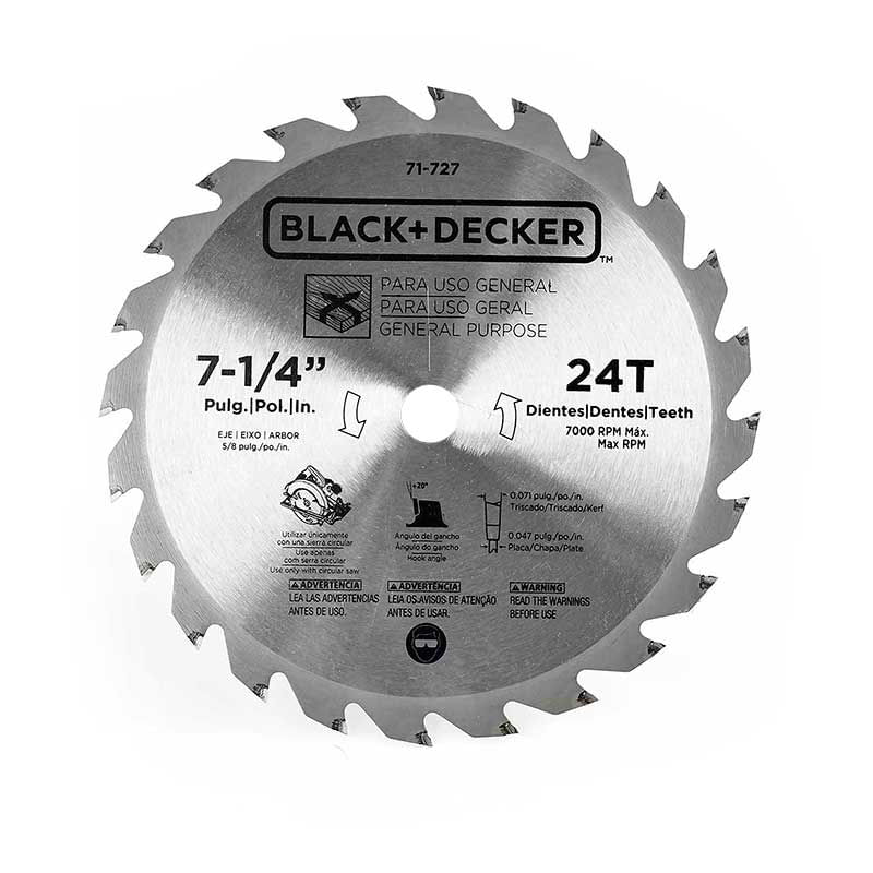 Foto 2 pulgar | Disco para Sierra Black+Decker 71-727 7-1/4" 24 Dientes