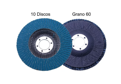 Foto 3 | Disco Lija Laminado Pulido Grano 60 Tipo 29 4 1/2 X 7/8 Azul