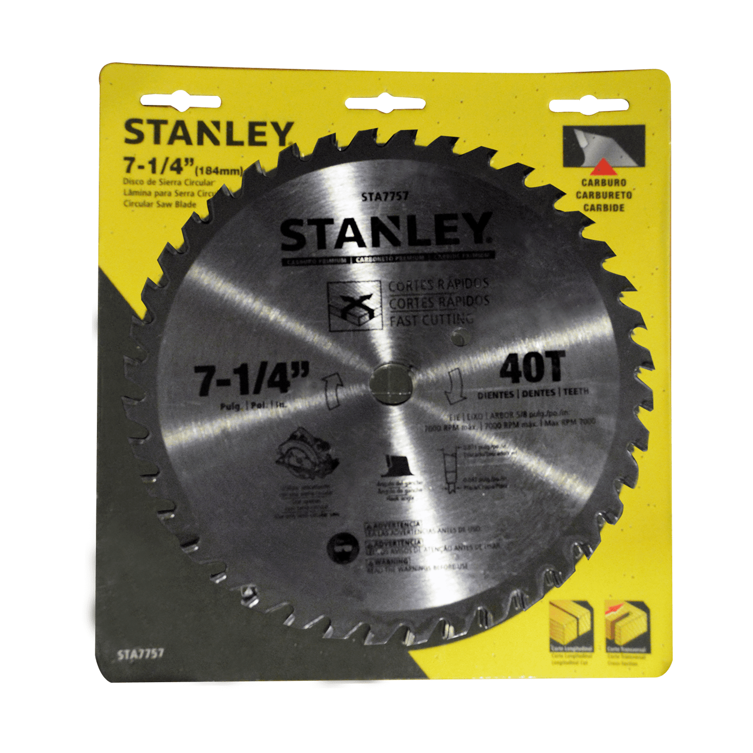 Disco de Sierra Circular Stanley 7-1/4"