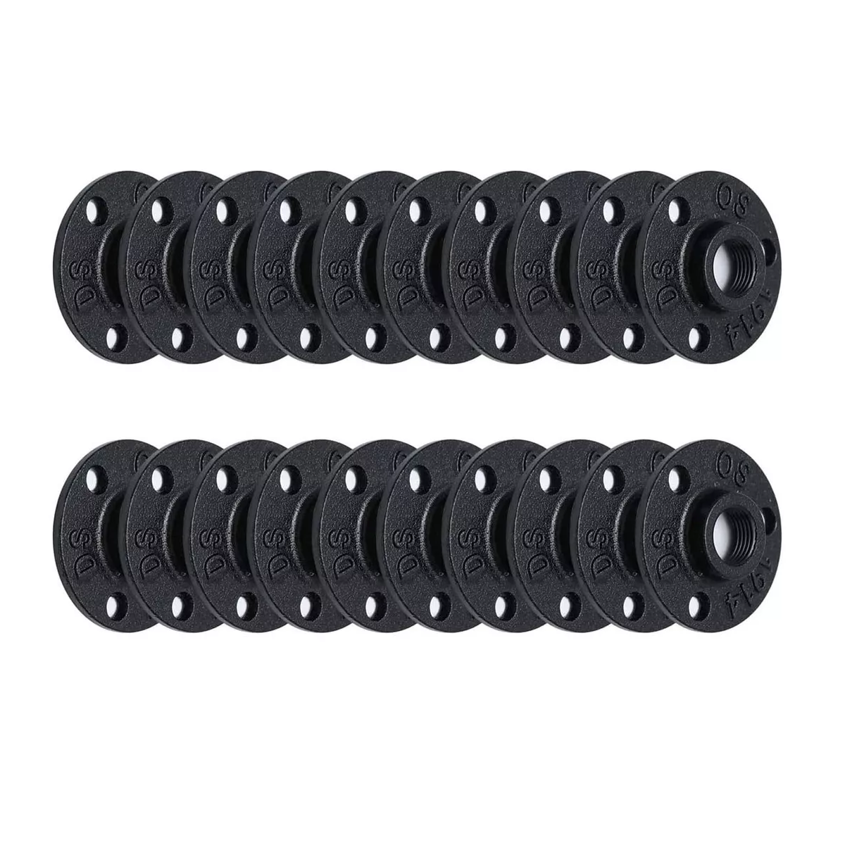 Foto 2 pulgar | Brida De Piso De 1/2 Pulgadas Para Bricolaje Muebles 20pcs Eo Safe Imports Esi-15154 Negro