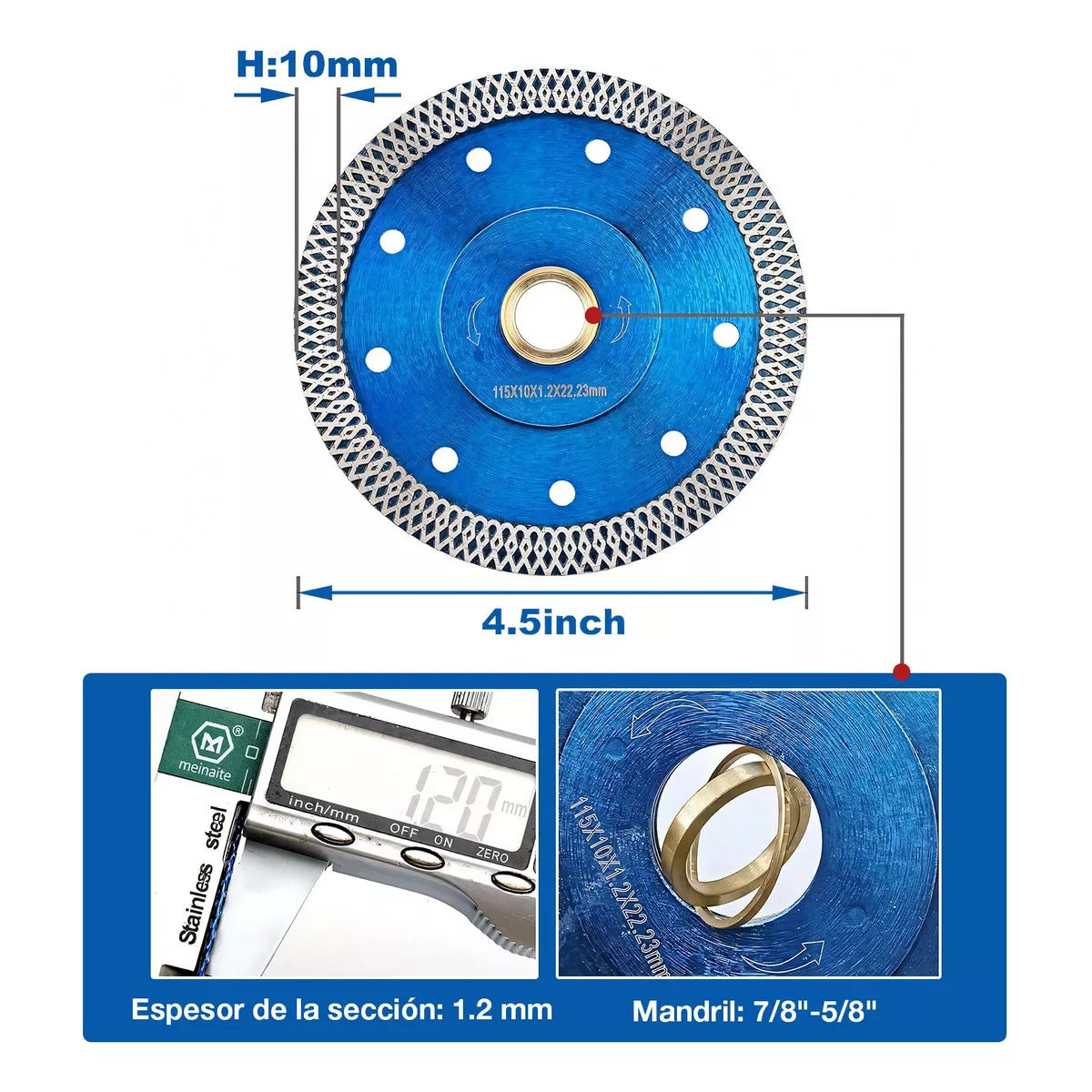 Foto 4 pulgar | Disco para Cortar Cerámica y Azulejos Eo Safe Imports Esi-16009 Azul 2 piezas de 4.5 "