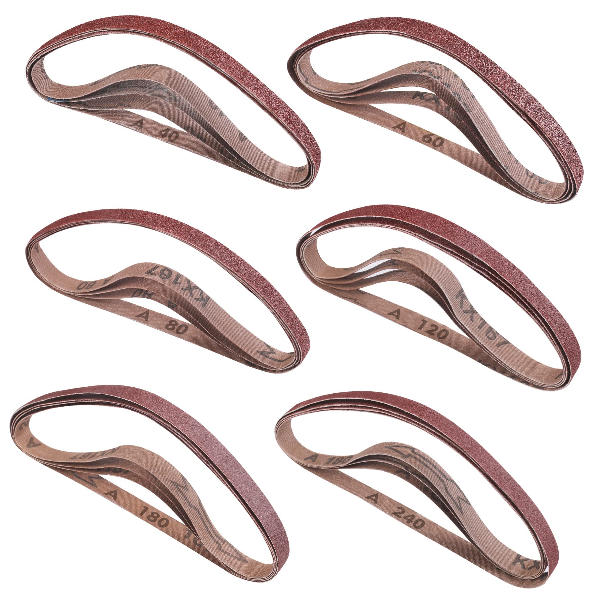 Cintas De Lijado Workpro De Óxido De Aluminio De 1/2 X 18 Pulgadas, Paquete De 24 - Venta Internacional.
