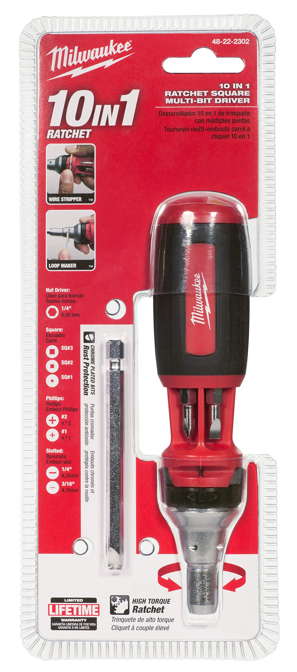 Foto 6 pulgar | Trinquete Multi Bit Milwaukee 48-22-2302 Con Brocas Power Groove De 3 1/2 - Venta Internacional.