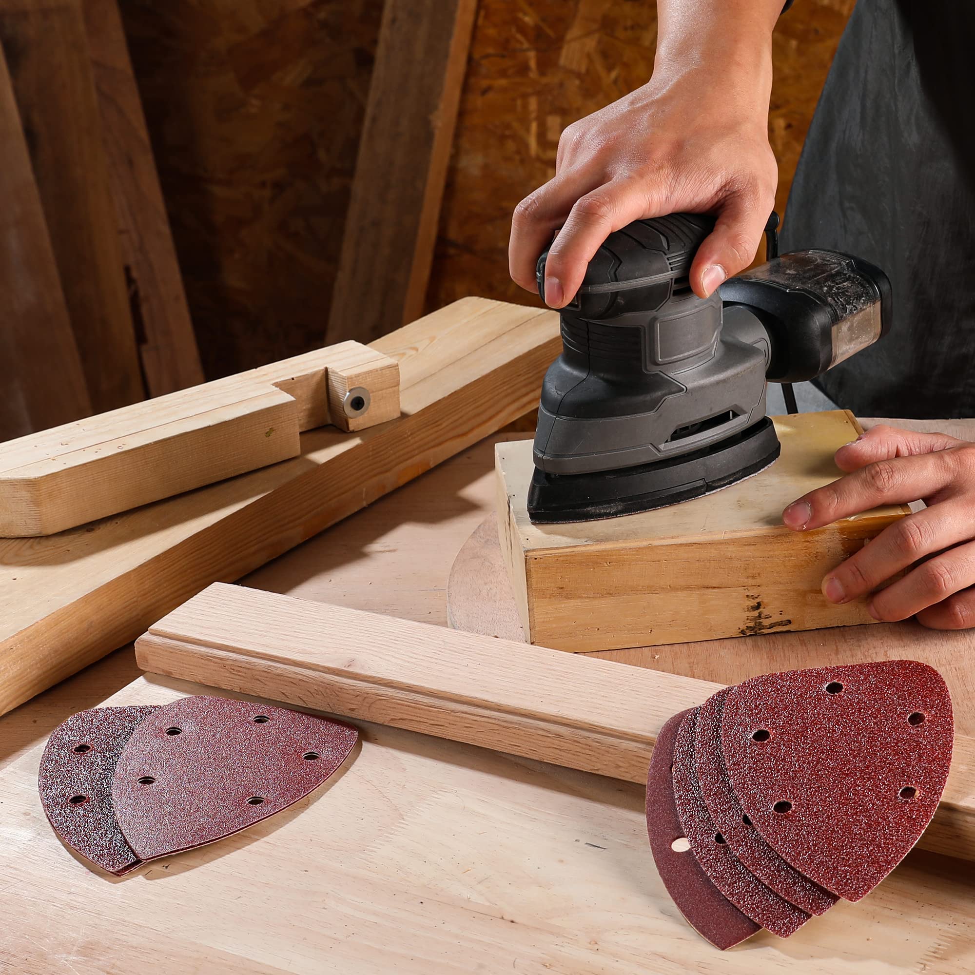 Foto 7 pulgar | Ratón Sander Pads Workpro, 150 Unidades, 5 Orificios, Con Granos Variados - Venta Internacional.