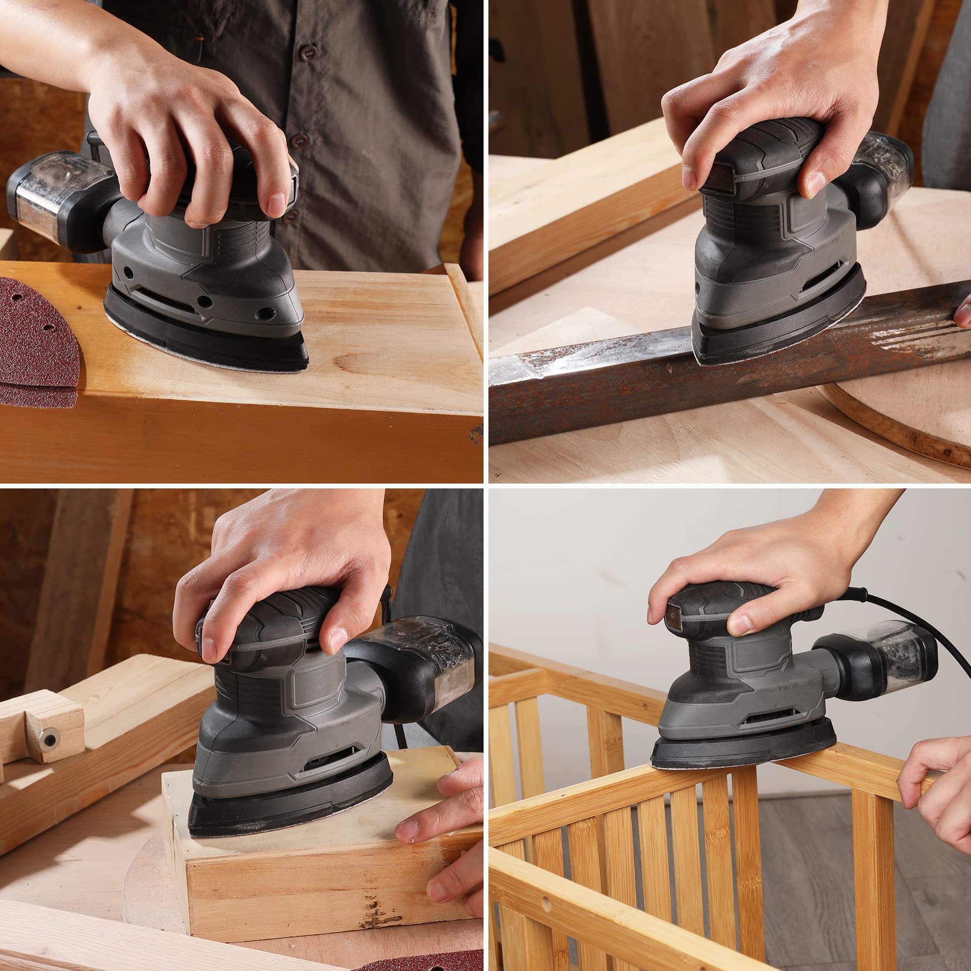 Foto 8 pulgar | Ratón Sander Pads Workpro, 150 Unidades, 5 Orificios, Con Granos Variados - Venta Internacional.