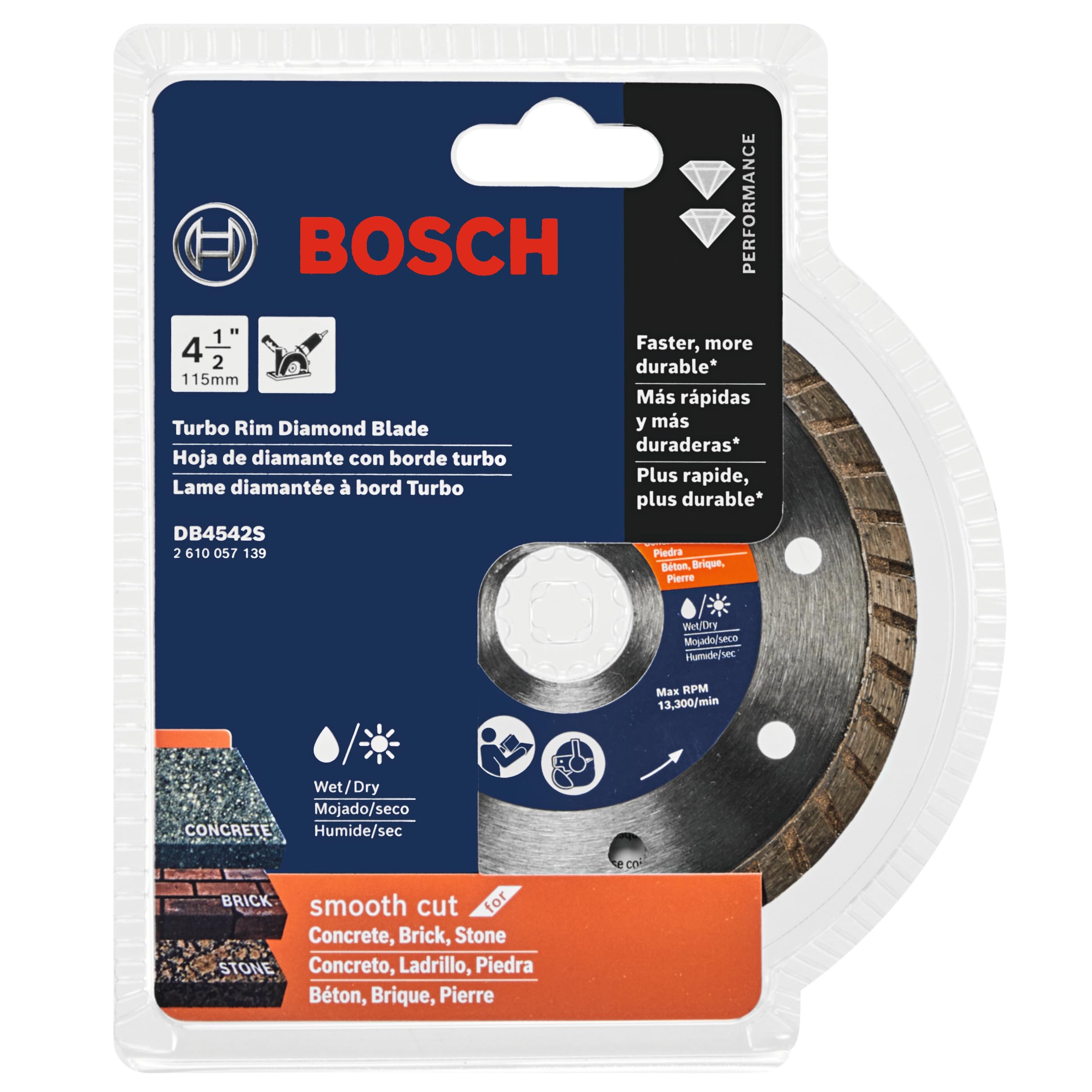 Foto 2 | Diamond Blade Bosch Db4542s De 4,5 Pulgadas Para Hormigón Y Ladrillo - Venta Internacional.