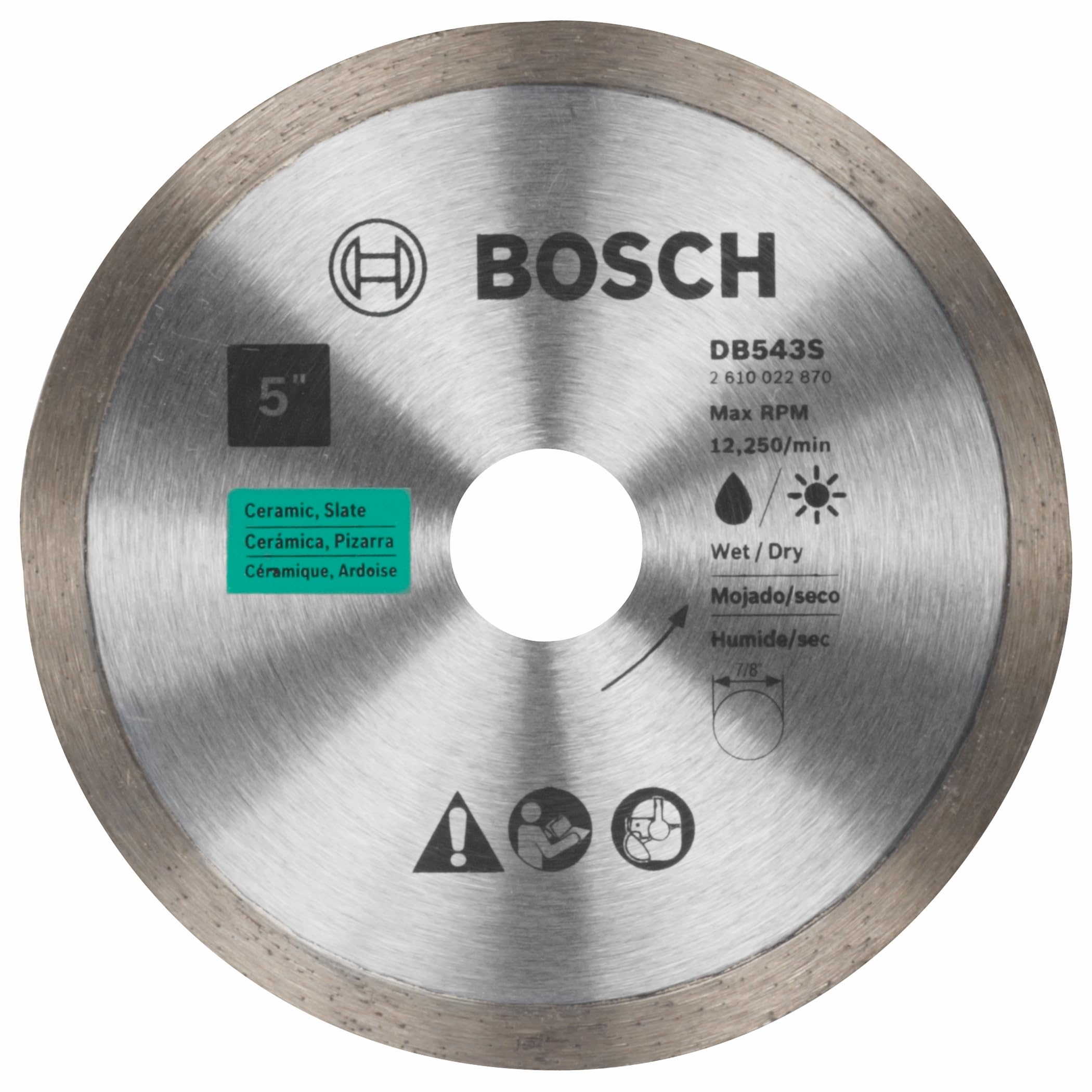 Disco De Diamante Bosch Db543s De 125 Mm Para Azulejos, Cerámica Y Pizarra - Venta Internacional.