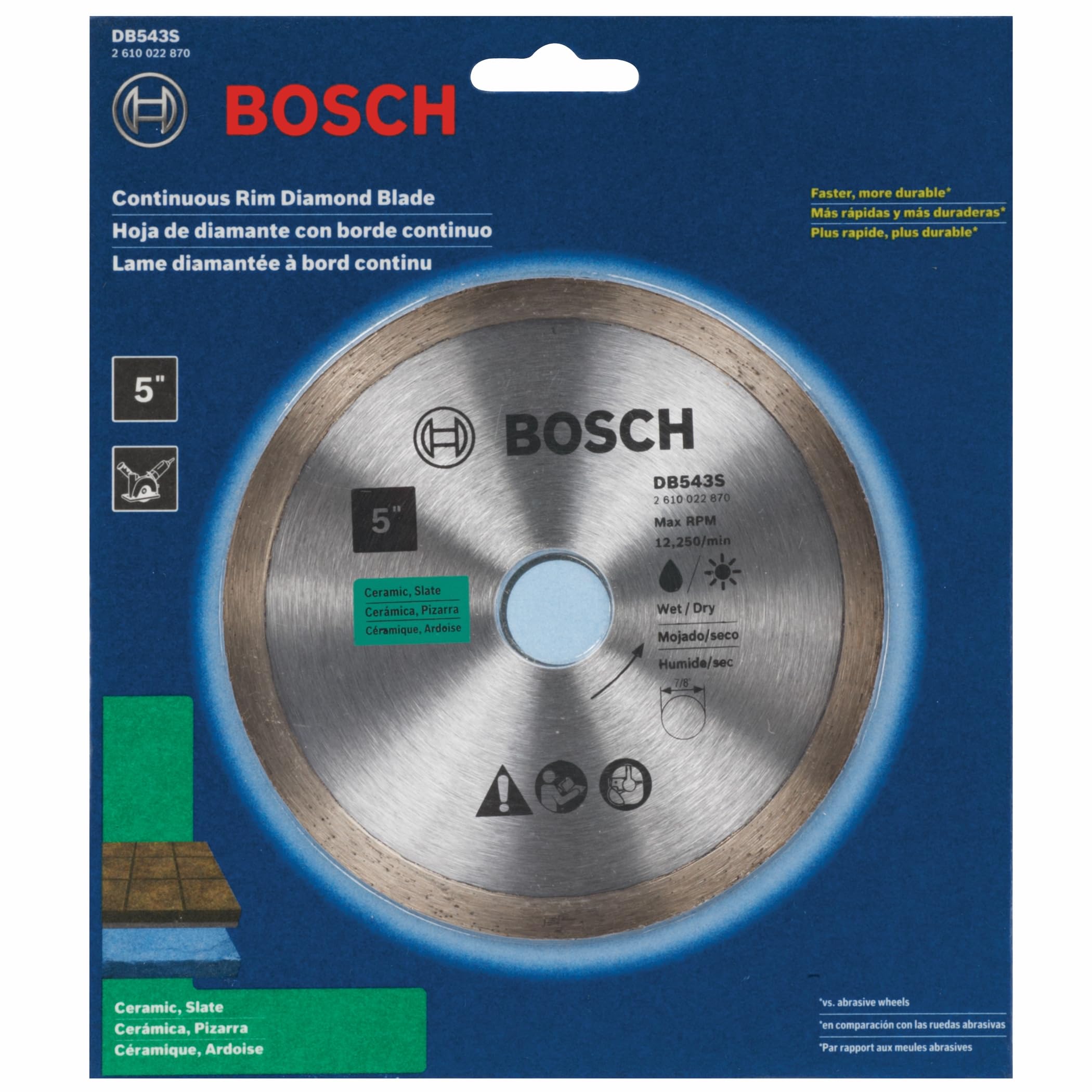 Foto 3 pulgar | Disco De Diamante Bosch Db543s De 125 Mm Para Azulejos, Cerámica Y Pizarra - Venta Internacional.