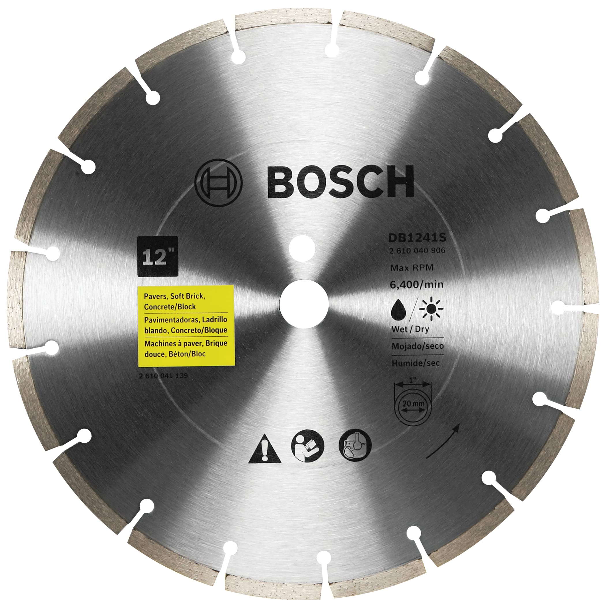 Disco De Diamante Bosch Db1241s De 30 Cm Para Corte Húmedo Y Seco - Venta Internacional.