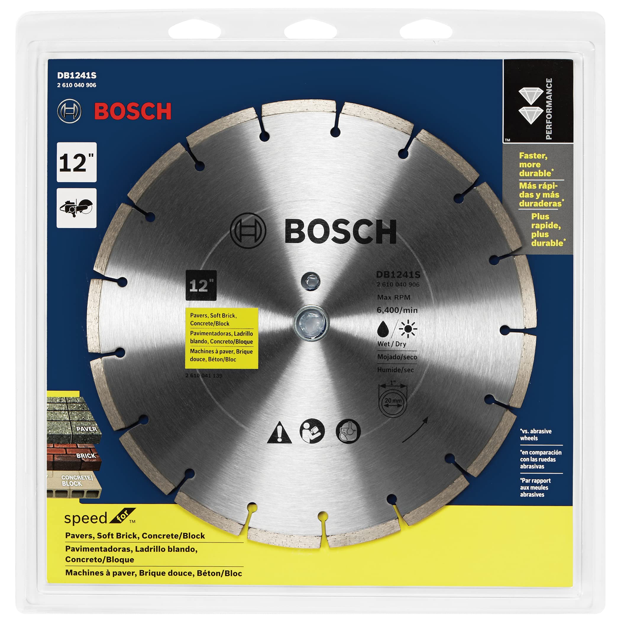 Foto 3 pulgar | Disco De Diamante Bosch Db1241s De 30 Cm Para Corte Húmedo Y Seco - Venta Internacional.