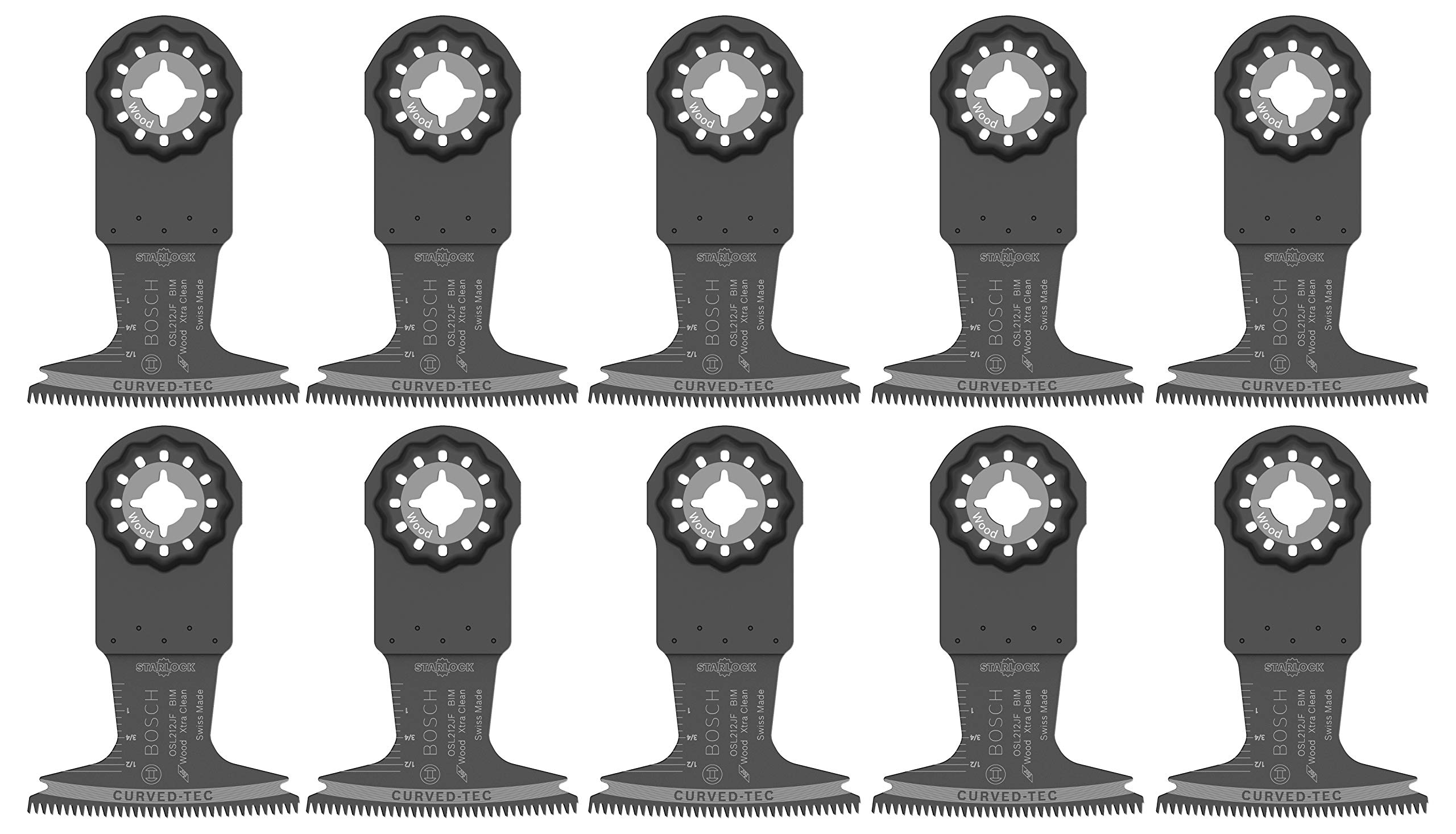 Foto 2 pulgar | Cuchillas Oscilantes Multiherramientas Bosch Osl212jf-10, Paquete De 10 - Venta Internacional.
