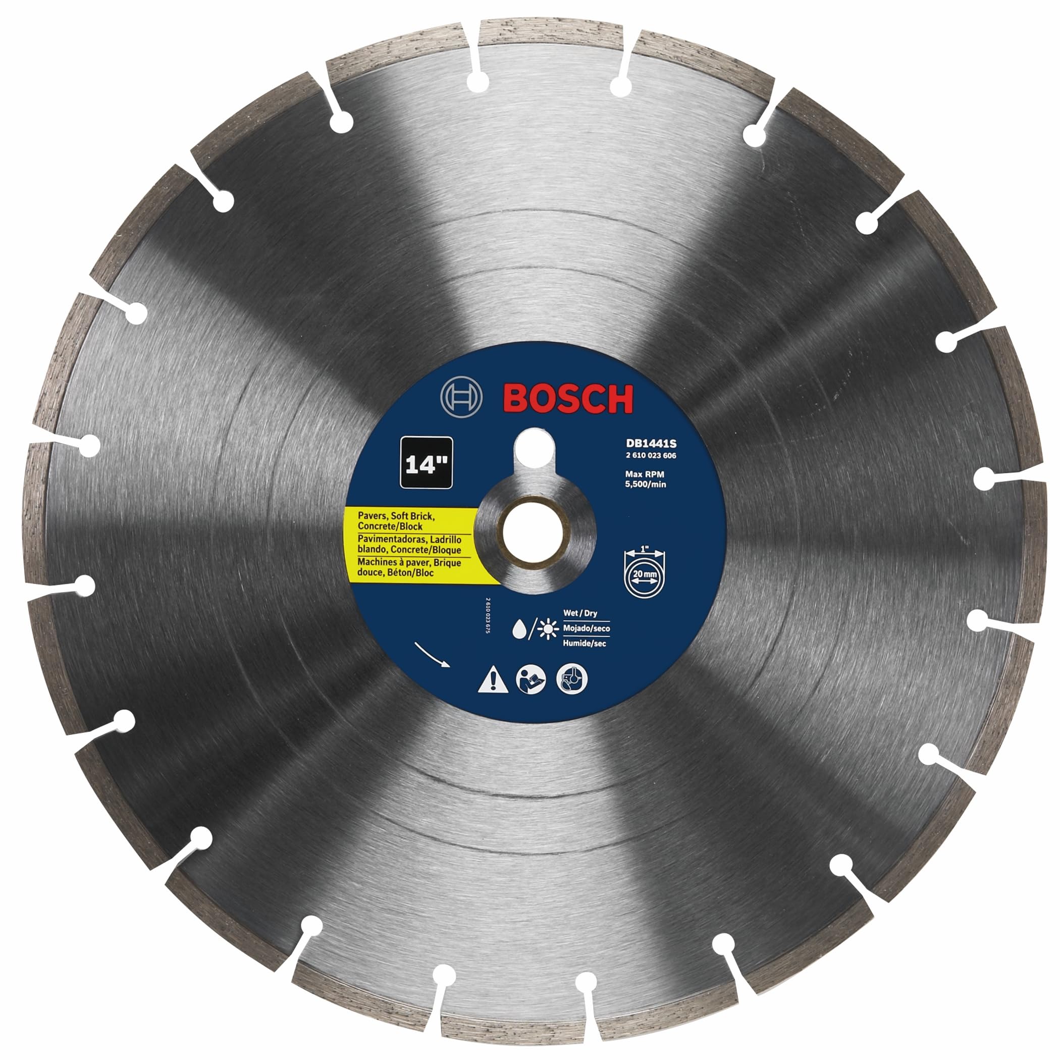 Foto 2 pulgar | Disco De Diamante Bosch Db1441s De 35,56 Cm Para Corte Rugoso En Seco Y Húmedo - Venta Internacional.