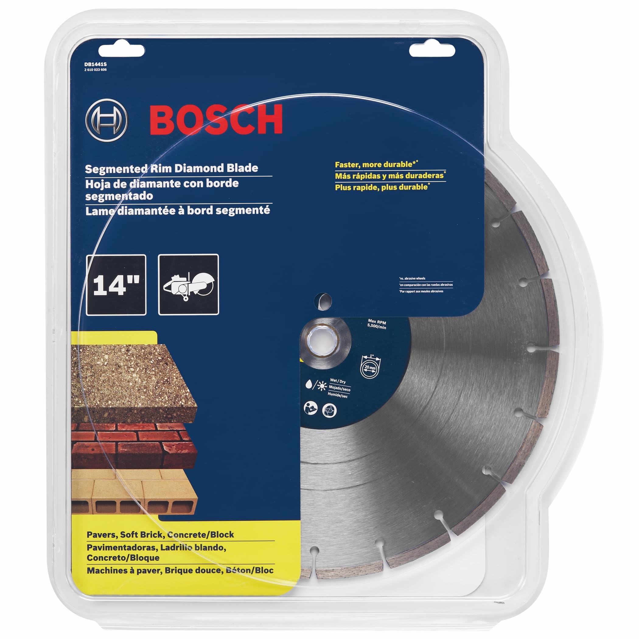 Foto 3 pulgar | Disco De Diamante Bosch Db1441s De 35,56 Cm Para Corte Rugoso En Seco Y Húmedo - Venta Internacional.