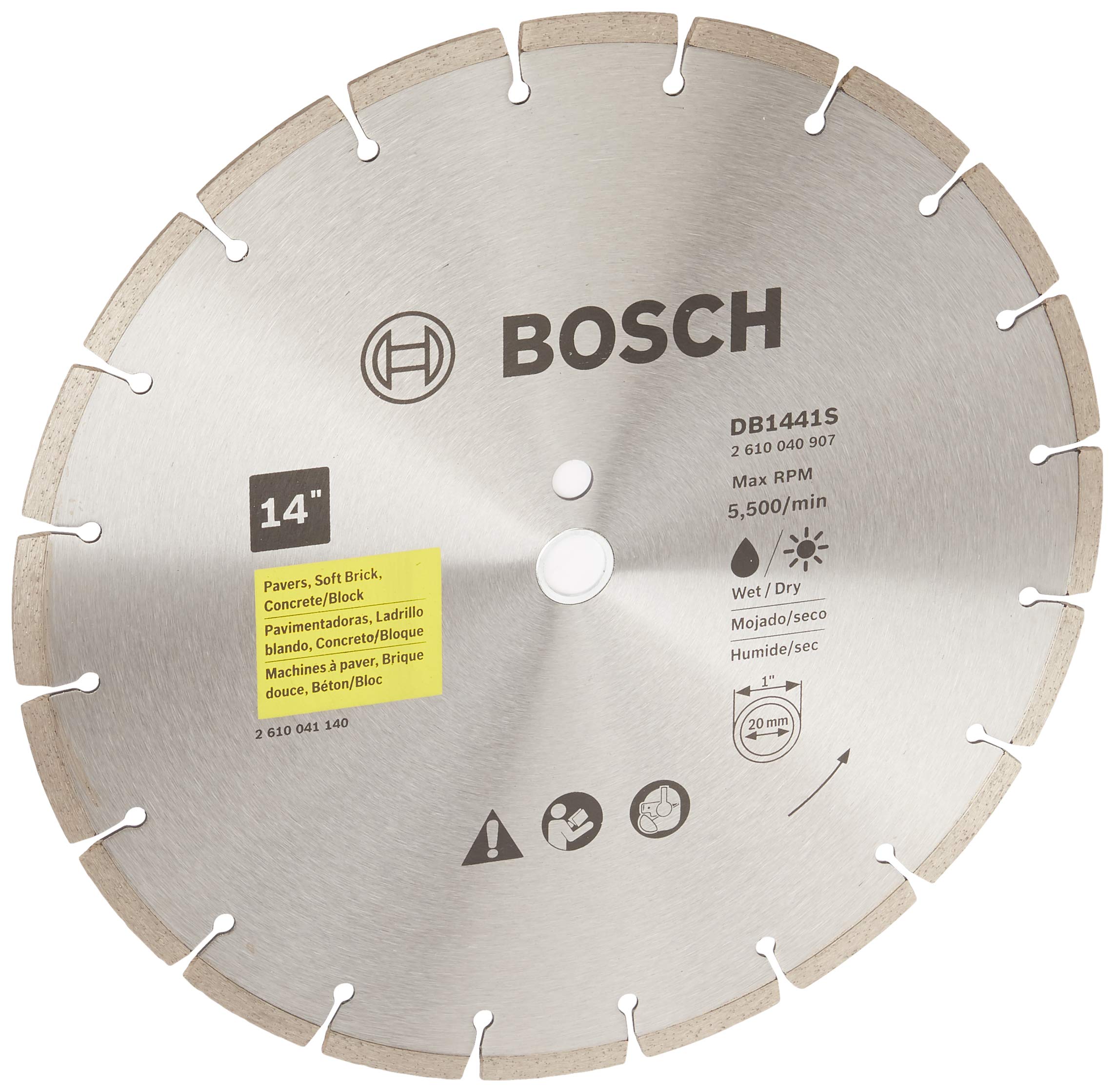 Foto 5 pulgar | Disco De Diamante Bosch Db1441s De 35,56 Cm Para Corte Rugoso En Seco Y Húmedo - Venta Internacional.